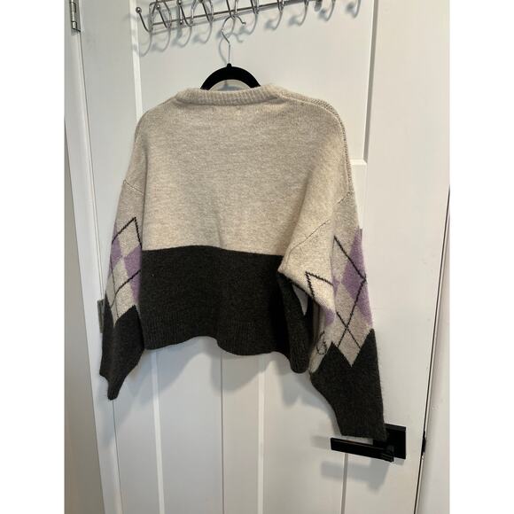 Pull&Bear‎ Thick Cropped Wool Blend Sweater Size Small Cottagecore Grandmacore - Picture 6 of 8